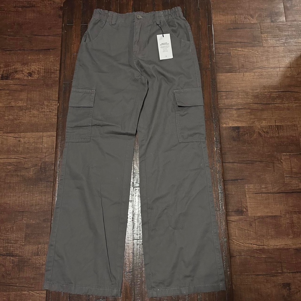 Emmiol Grey Wide Leg Cargo Pants